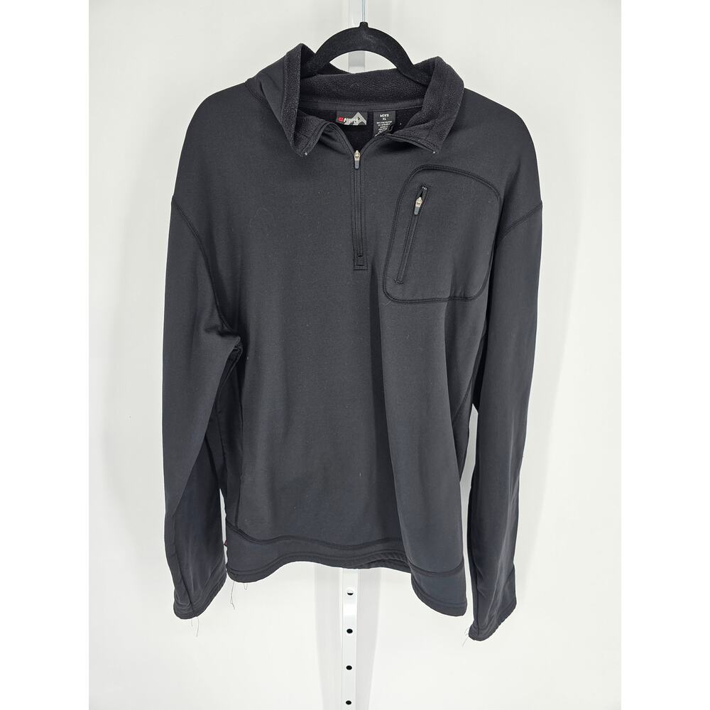 Alpine Design Men's Black Polyester Blend Quarter-Zip Sweatshirt Size XL
